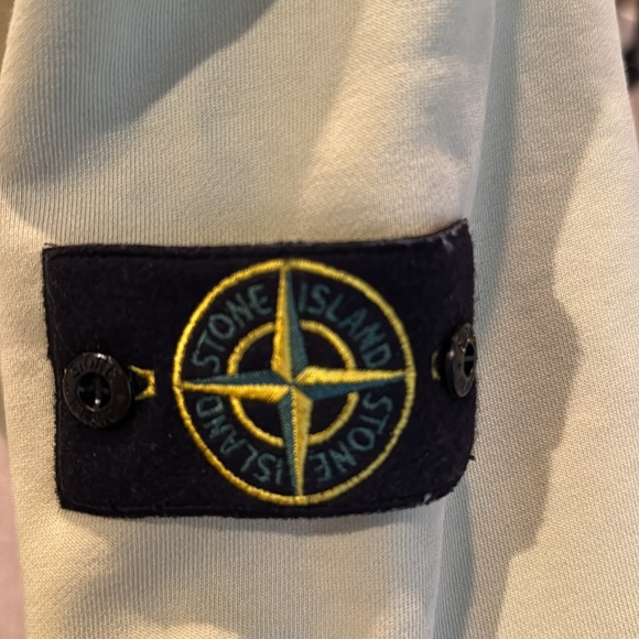 Stone Island, zipped cotton jacket, lime green, Large, EUC - Picture 4 of 13